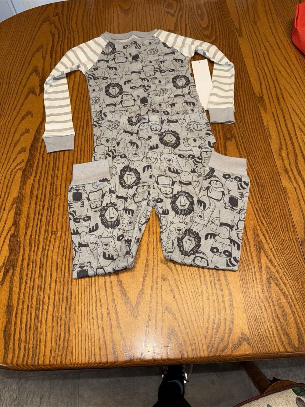 Wonder Nation Animal Print Sleepwear Unisex 2 Piece Set 4T